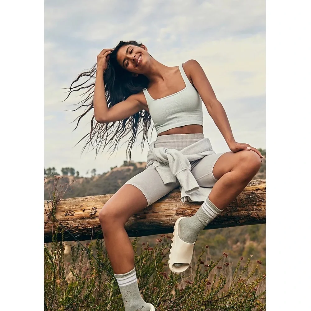 •SOLD• Free People Happiness Runs Square Neck Crop Top in Iced Mint Size XS/S - Picture 4 of 6